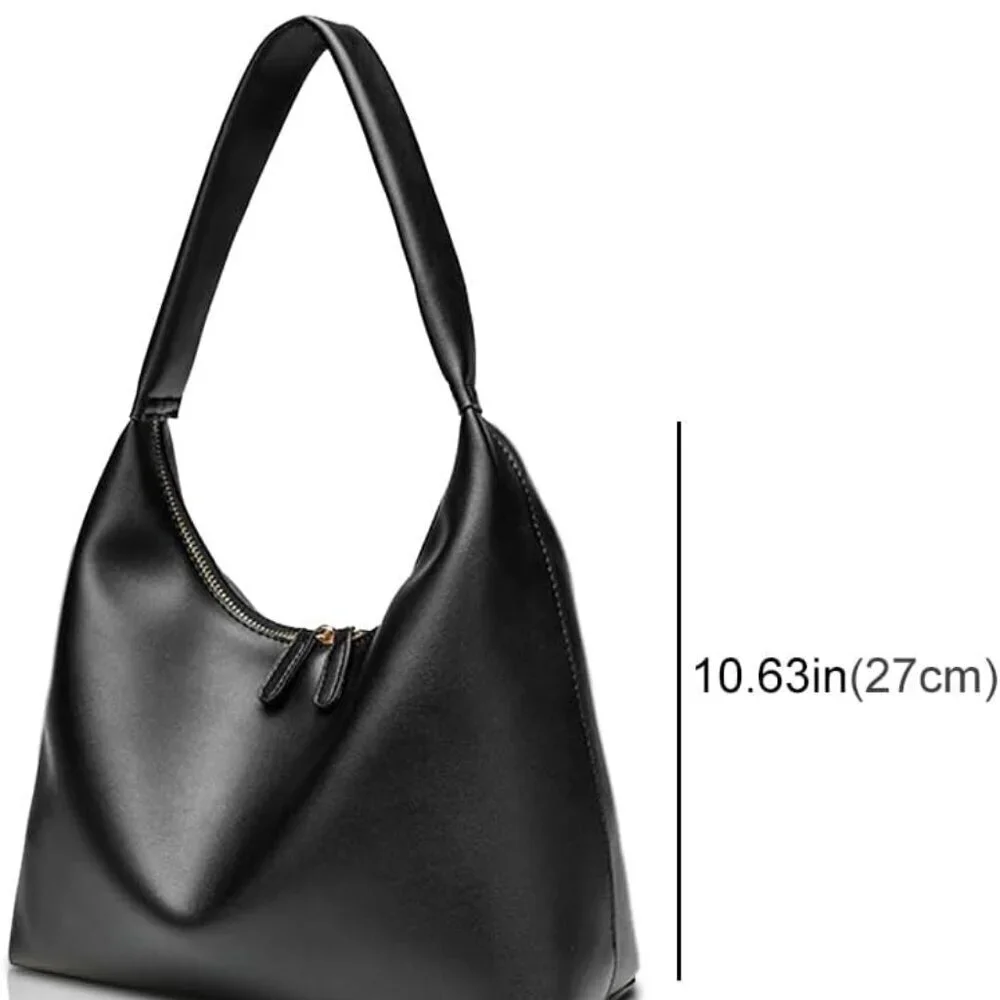Women Leather Hobo Purse Shoulder Bag Zipper Travel Office Large Capacity